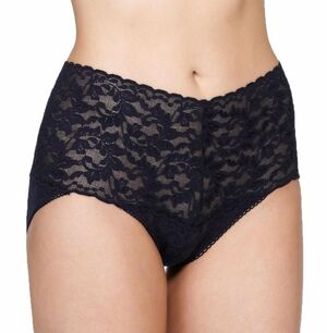 NWT Hanky Panky Retro V Kini Black + Grey Lace S